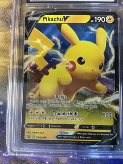 PIKACHU V 2021 POKEMON BLACK STAR PROMOS SWSH061 HOLO CGC 10 - Image 2
