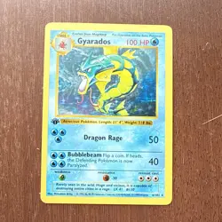 Pokemon Gyarados Base Set 1st Edition Holo - Image 1