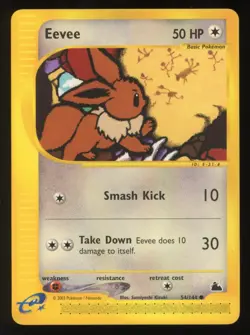 Eevee Pokemon TCG Skyridge 54/144 Common Near Mint or Better - Image 1