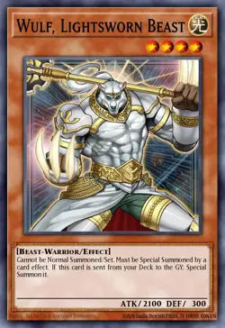Wulf, Lightsworn Beast SDLI-EN010 1st ED Yu-Gi-Oh! - Image 1