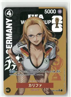 KALIFA SOCCER ONE PIECE Holographic Custom Art Anime Collectible Card - Image 2