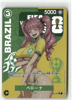 PERONA SOCCER ONE PIECE Holographic Custom Art Anime Collectible Card - Image 2