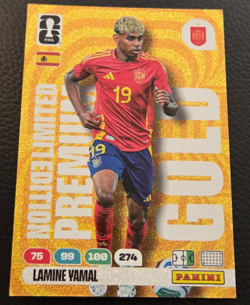 Lamine Vamal Panini Fifa World Cup 2026 Limited Edition Premium Gold Card - Image 1