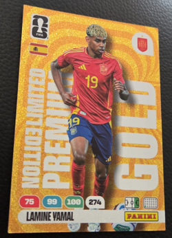 Lamine Vamal Panini Fifa World Cup 2026 Limited Edition Premium Gold Card - Image 3