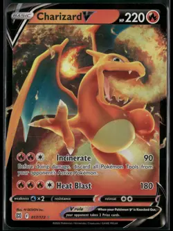 CHARIZARD V 017/172 BRS BRILLIANT STARS POKEMON HOLO V RARE NM - Image 1