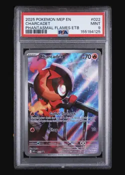 Charcadet Phantasmal Flames ETB Black Star Promo MEP EN 022 PSA 9 - Image 1