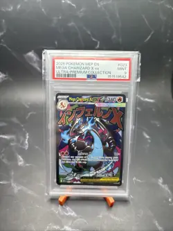 2025 POKEMON MEP EN-ME BLACK STAR PROMO #023 MEGA CHARIZARD X EX PSA 9 - Image 1