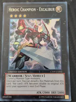 Heroic Champion Excalibur CT09-EN002 Limited Edition Secret Rare Card - Image 1