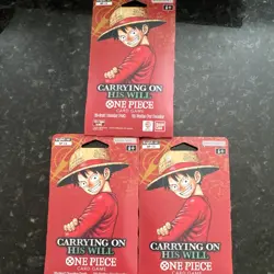 Bandai One Piece Card Game OP-13 Carrying On His Will English 3 Booster Packs - Image 1