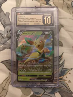CGC 10 Pristine Leafeon V 268/S-P Leafeon VSTAR Specical Card Set Sword & Sheild - Image 1