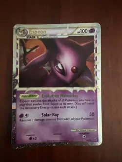 Pokemon TCG Undaunted Espeon Prime Holo Rare Card 81/90 - Image 1