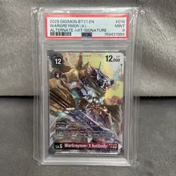 PSA 9 WarGreymon X Antibody BT9-016 Alternate Art Signature Digimon Card 2025 - Image 1
