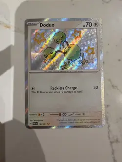 Doduo 199/091 Shiny Baby Holo S&V Paldean Fates Pokemon Card NM/M Condition - Image 1