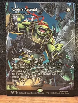Ronin's Arsenal - Conqueror's Flail MTG -Full Art -Teenage Mutant Ninja Turtles - Image 1