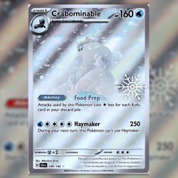 Crabominable 149/142 Illustration Rare Holiday Stamp Stellar Crown Pokemon Card - Image 1