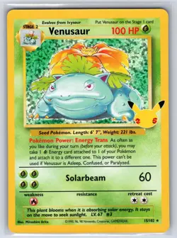 Venusaur 15/102 Celebrations: Classic Collection Pokemon Holo NM - Image 1