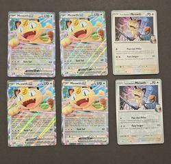 Pokemon TCG Meowth Lot 6 Cards Meowth Various Rocket's Meowth Holo ENG - Image 1