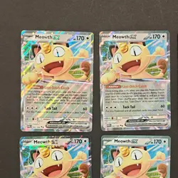 Pokemon TCG Meowth Lot 6 Cards Meowth Various Rocket's Meowth Holo ENG - Image 2