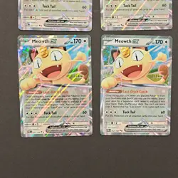 Pokemon TCG Meowth Lot 6 Cards Meowth Various Rocket's Meowth Holo ENG - Image 3