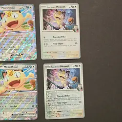 Pokemon TCG Meowth Lot 6 Cards Meowth Various Rocket's Meowth Holo ENG - Image 4