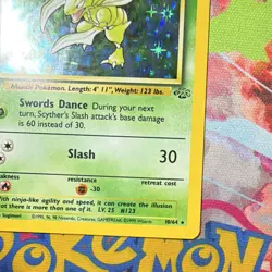 Scyther 10/64 Jungle Holo Rare 70HP English 1999 Wizards Pokemon Card - Image 4