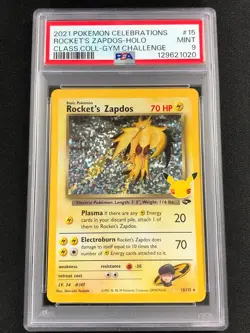 Pokemon 2021 Rocket's Zapdos 15/132 Holo PSA 9 - Image 1