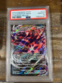 POKEMON 2020 Darkness Ablaze Full Art ETERNATUS Vmax #117 PSA 10 Gem Mint RARE - Image 1