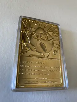 Burger King Jigglypuff Pokemon 1999 Limited Edition Gold Metal Foil Card - Image 3