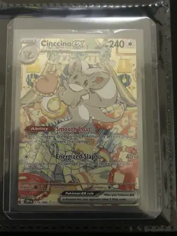 Pokemon TCG Cinccino ex 119/086 Obsidian Flames Full Art Holo English - Image 1
