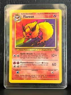 Flareon Rare Jungle 19/64 Near Mint Pokemon - Image 1