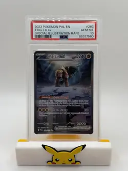Pokemon TCG SV02 Paldea Evolved Ting-Lu ex 263/193 SIR Holo EN PSA 10 - Image 1