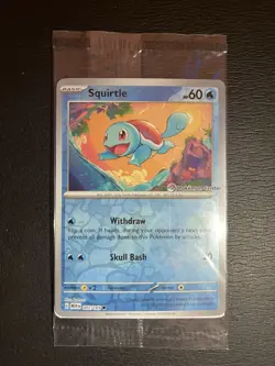Squirtle Pokemon Center Stamped Reverse Holo Promo 007/165 151 SEALED Mint - Image 1