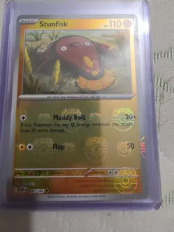 Pokemon Stunfisk 035/086 SV: White Flare Master Ball Pattern Holo Uncommon - Image 1