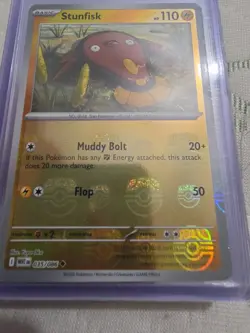 Pokemon Stunfisk 035/086 SV: White Flare Master Ball Pattern Holo Uncommon - Image 2