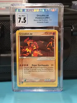 CGC 7.5 Pokemon Black Star Promo Holo Groudon EX #002 NEAR MINT Condition!! - Image 1
