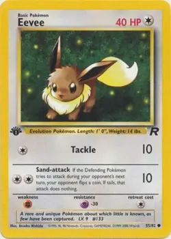 Eevee 55/82 Pokemon Team Rocket English 1st Edition LP-NM - Image 1