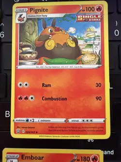 Pokemon TCG Tepig Pignite Emboar Lot (4) Reverse Holo Regular Battle Styles NM - Image 3