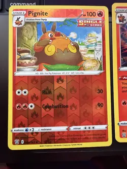 Pokemon TCG Tepig Pignite Emboar Lot (4) Reverse Holo Regular Battle Styles NM - Image 4
