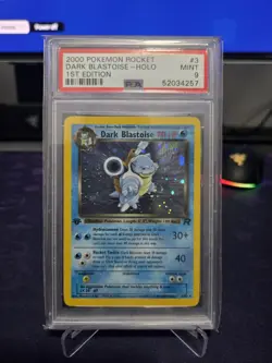 2000 Pokemon Rocket 1st Edition - Dark Blastoise Holo 3/82 PSA 9 MINT - Image 1