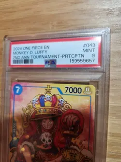 Monkey D Luffy - P-043 - PSA 9 - 2nd Anniversary - English - One Piece - 148-05 - Image 3