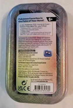 Pokemon TCG Maushold Paldean Fates Mini Tin With Sticker and Art Card Pokemon - Image 4