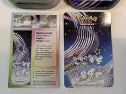 Pokemon TCG Maushold Paldean Fates Mini Tin With Sticker and Art Card Pokemon - Image 5