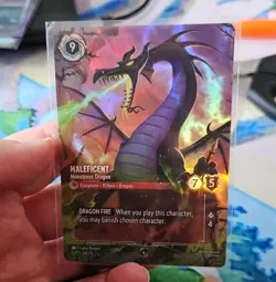 Maleficent Monstrous Dragon 5/P3 Enchanted Foil Promo Disney Lorcana Top 8 - Image 1