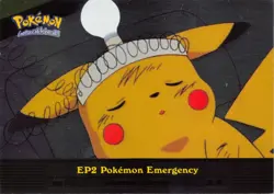EP2 Pokemon Emergency - BLUE LOGO - SILVER HOLO - TOPPS TV POKEMON CARD - NM/LP - Image 1
