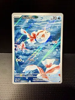 Goldeen Illustration IR Rare 087/084 Pitch Black Card in hand! Pokemon English - Image 1