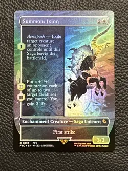 Magic MTG Summon: Ixion Final Fantasy R 0195 Borderless Foil - Image 1