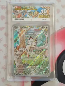 Ace 10 Meowth 106/094 - Phantasmal Flames - Illustration Rare - Pokemon TCG - Image 1