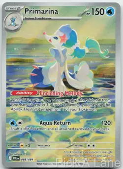 Primarina 088/084 Illustration Rare Pitch Black Pokemon Holo Near Mint - Image 1