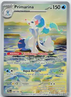 Primarina 088/084 Illustration Rare Pitch Black Pokemon Holo Near Mint - Image 1