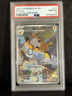 2023 POKEMON PAL EN-PALDEA EVOLVED ILLUSTRATION RARE #211 RAICHU PSA 10 - Image 1